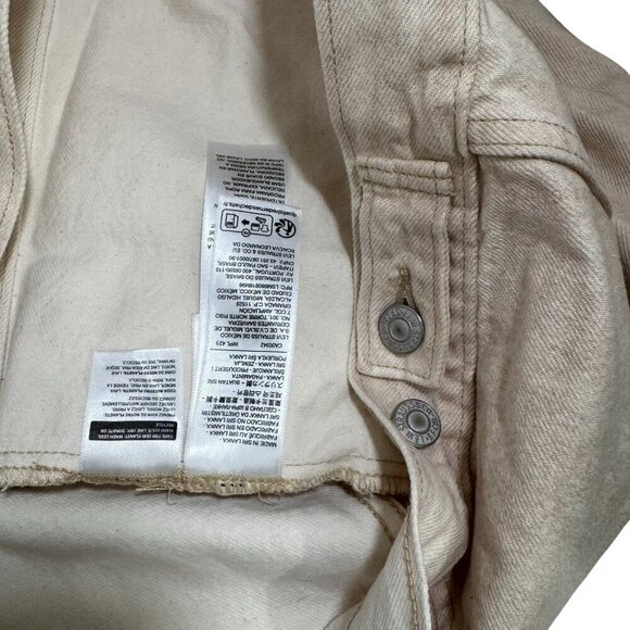 Levi’s Women Stone washed beige Cotton Denim Original Trucker Jacket NWT Large - Picture 12 of 12